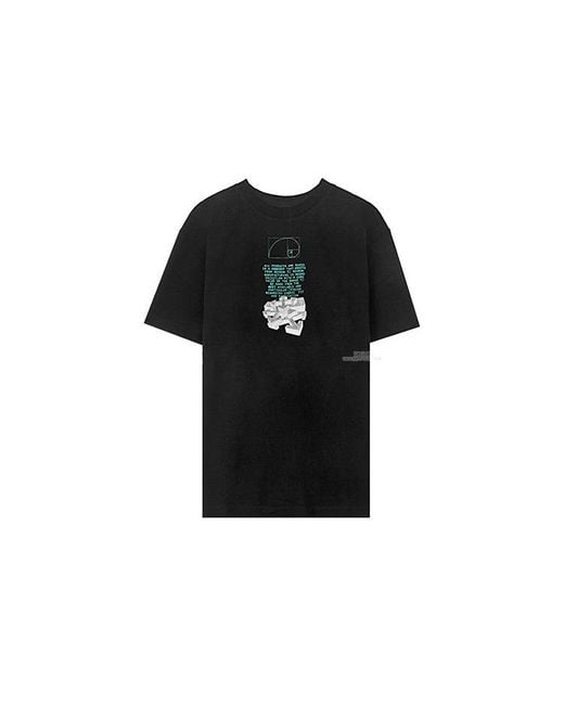 Off-White c/o Virgil Abloh Black Ss20 Dripping Arrows Loose Short-Sleeved for men