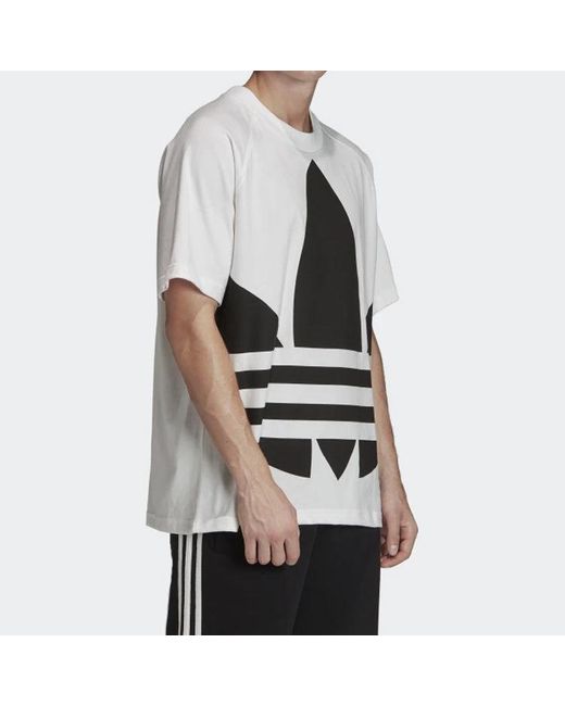 Adidas Black Originals Big Trefoil Boxy Tee Large Logo Printing Short Sleeve for men