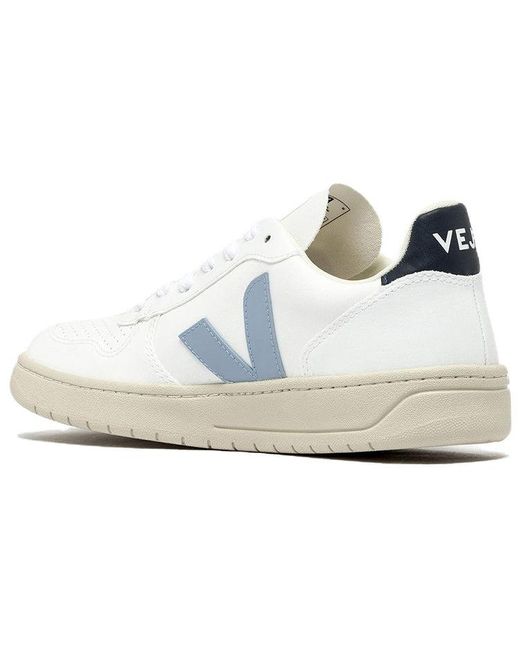 Veja White V-10 Lace-Up Steel Nautico'