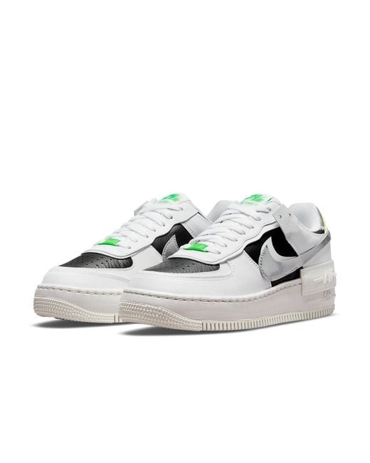 Nike White (Wmns) Air Force 1 Shadow Metallic'
