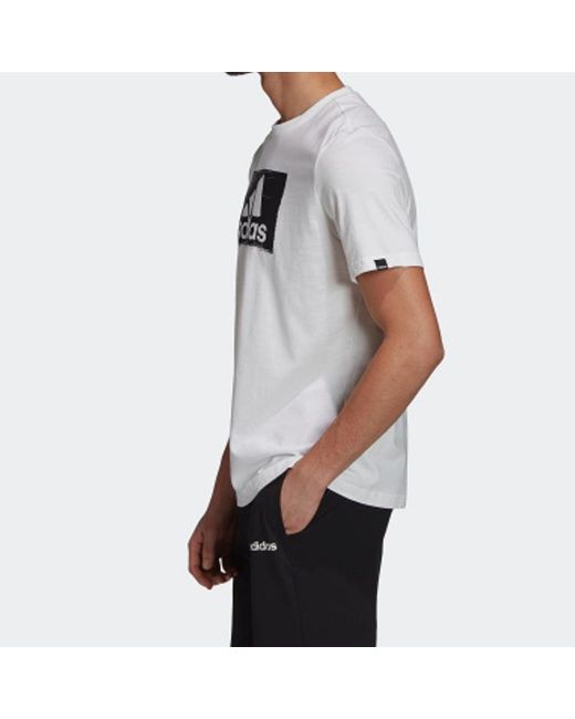 Adidas White Brushstroke Sports Running Gym Training Tops for men