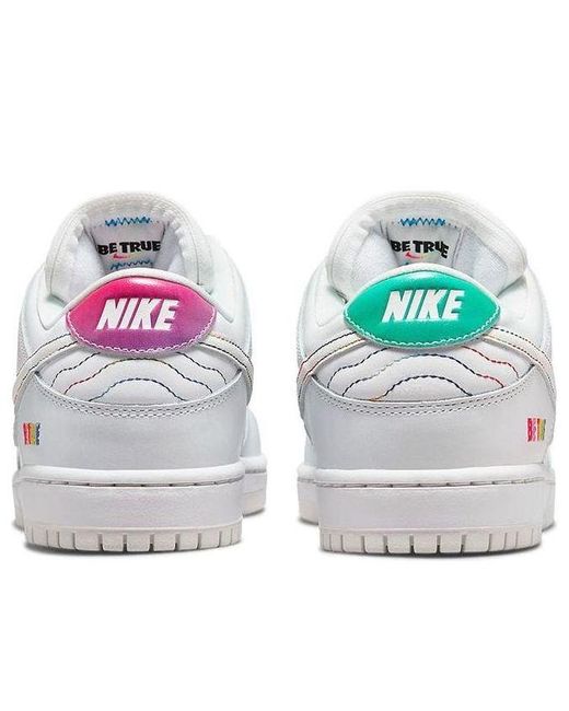 Nike White Sb Dunk Low 'Be True' for men