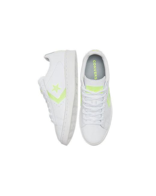 Converse White Pro Leather Low 'Hi-Vis Collection for men