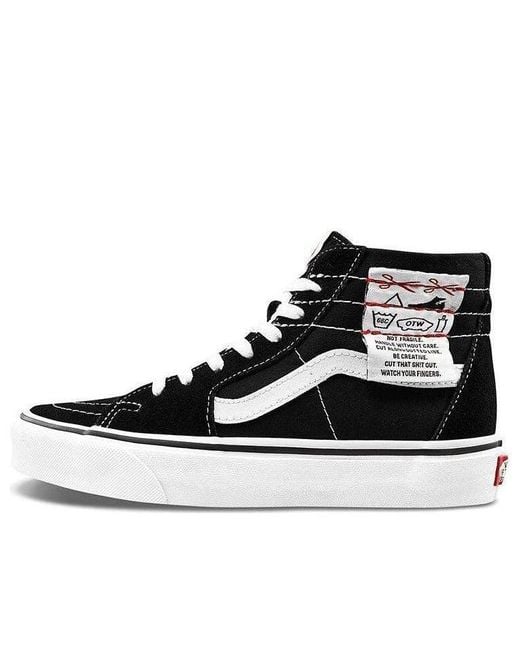 Vans Black Ua Sk8-Hi Tapered High Top Casual Canvas Skate Shoes Diy