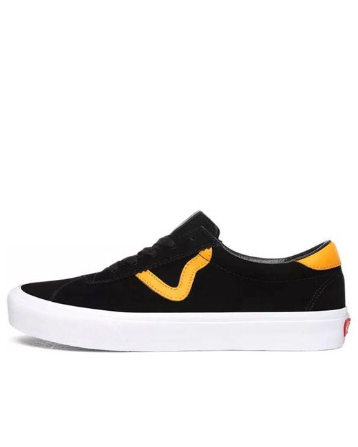 mens black and yellow vans