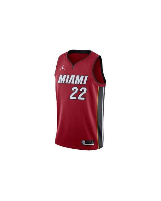 Nike Red Basketball Sports Sw Fan Edition 20-21 Season Miami Heat Butler 2 No. 2 Jersey for men