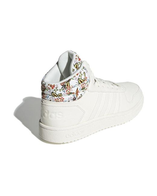 Adidas White (Wmns) Hoops 2.0 Mid