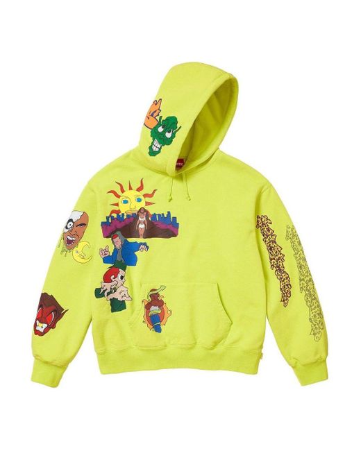 Supreme Yellow Sunrise Hooded Sweatshirt Multi-Color' for men