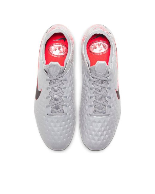 Nike White Tiempo Legend 8 Elite Fg 'Metallic Crimson' for men