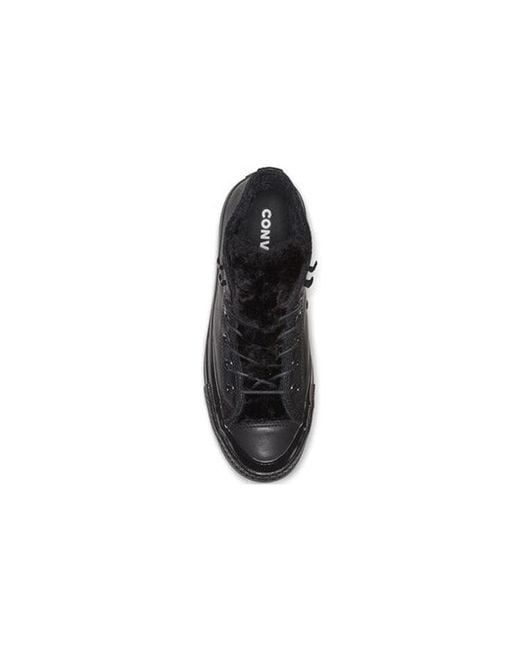 Converse Black (Wmns) Chuck Taylor All Star Street Warmer Ripple High Top Thick Sole