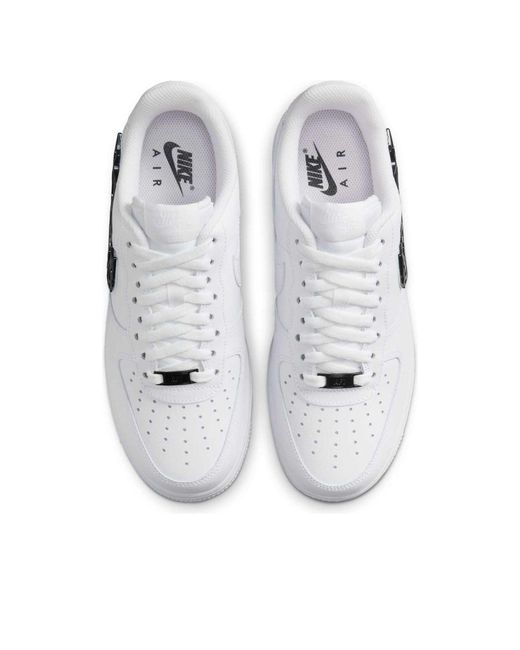 Nike White (Wmns) Air Force 1 Low 'Liquid Metal Swoosh'