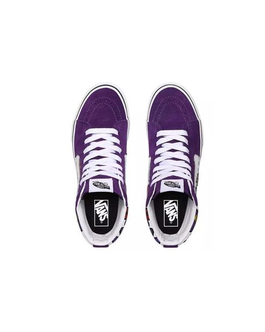 Vans Blue Sk8-Hi Platform 2 'Glitter Daisies' for men