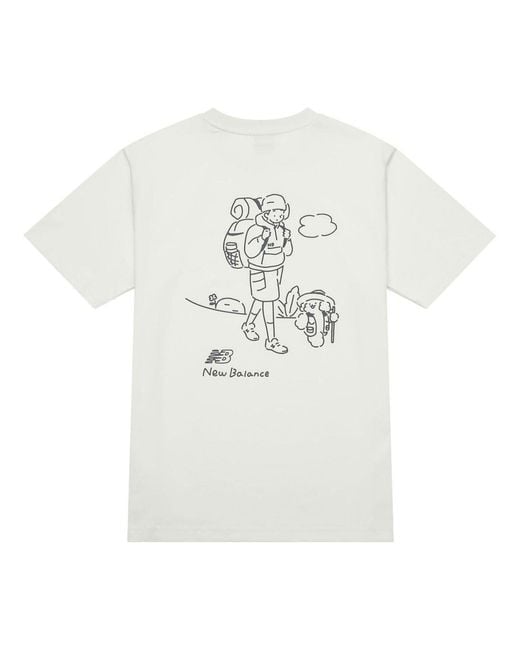 New Balance White Hiking Graphic T-Shirt