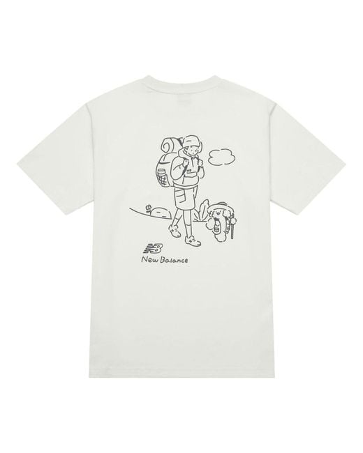 New Balance White Hiking Graphic T-shirt