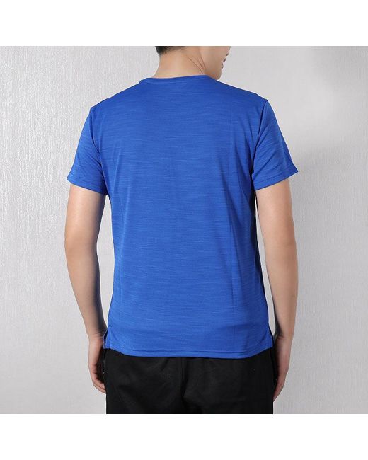 Nike Blue Dri-Fit Sports Training Quick Dry Round Neck Short Sleeve for men