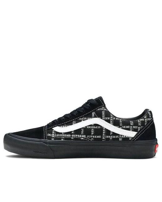 Vans Black Supreme X Old Skool Pro 'Logo Pattern for men