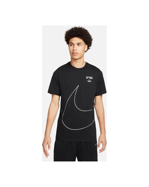 Nike Black Sportswear Swoosh T-Shirt for men