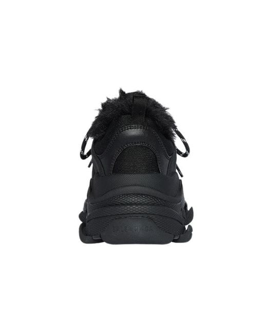 Balenciaga Black Triple S Sneaker 'Faux Fur' for men