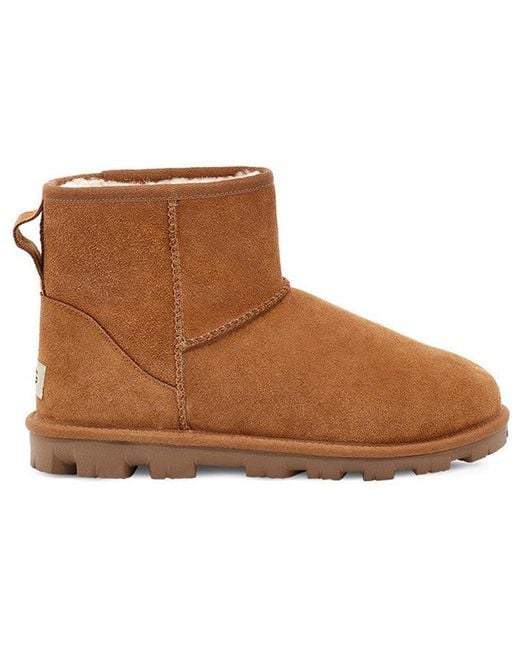 Ugg Brown (Wmns) Essential Mini Classic Fleece Lined