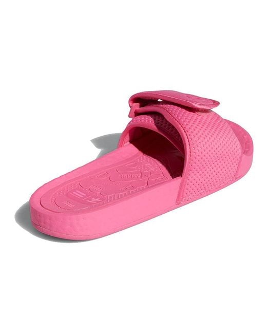 Adidas Pink X Pharrell Boost Slides 'Semi Solar' for men