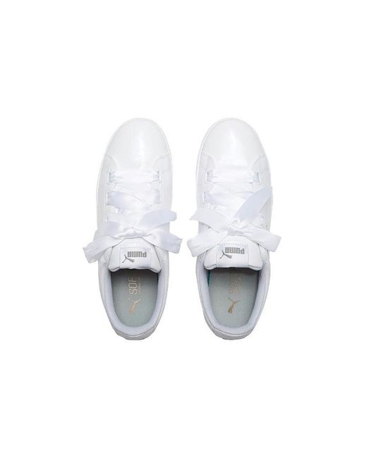 PUMA White (Wmns) Vikky Platform Ribbon