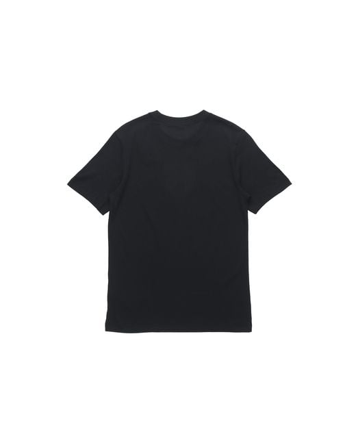 Nike Black Sportswear Logo Printing Round Neck Short Sleeve Obsidian for men