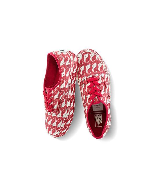 Vans Red Opening Ceremony X Authentic 'Snake Checker' for men