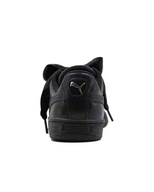 PUMA Wmns Basket Heart Night Sky in Black Lyst UK