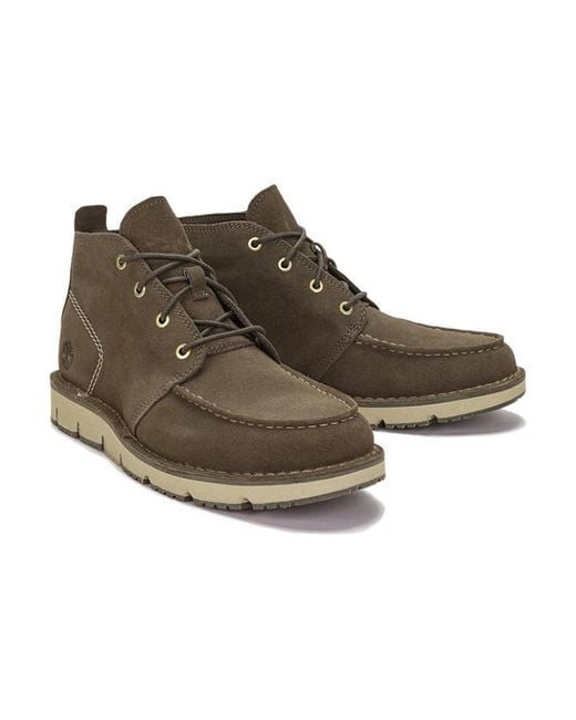 Timberland Brown Westmore Moc Toe Chukka Boot Nubuck' for men