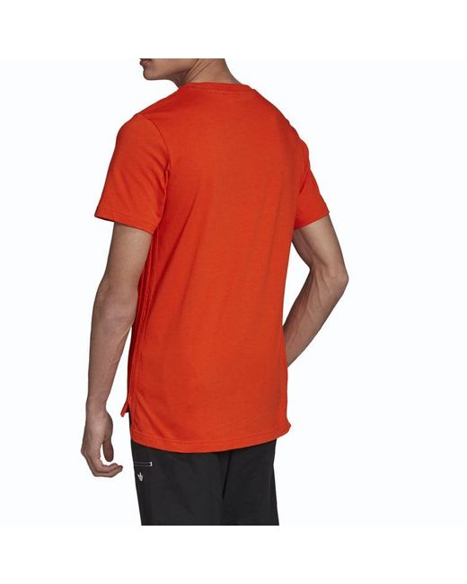 Adidas Orange Originals Sports Round Neck Short Sleeve for men