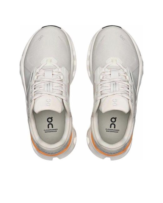 On Shoes White (Wmns) Cloudrunner 2 Waterproof 'Wolf Tangerine'
