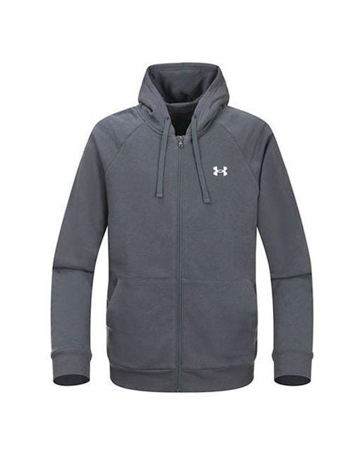 Under Armour Blue Casual Sports Hooded Logo Long Sleeves Jacket for men