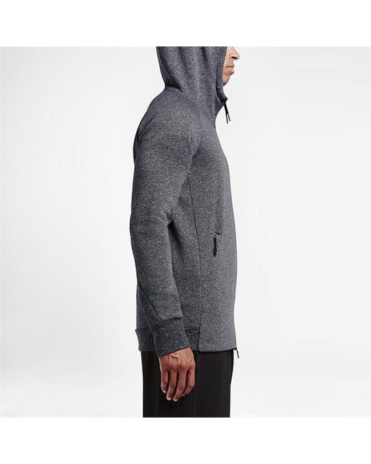 Nike Gray Fleece Lined Casual Sports Long Sleeves Hooded Jacket for men