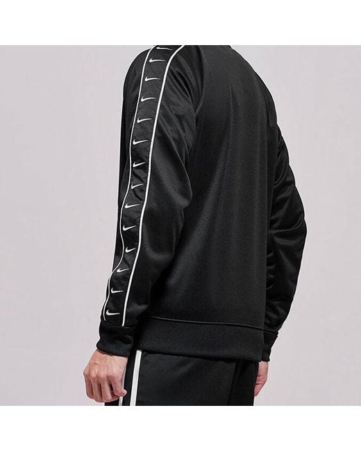 Nike Black Logo Stand Collar Sports Jacket for men