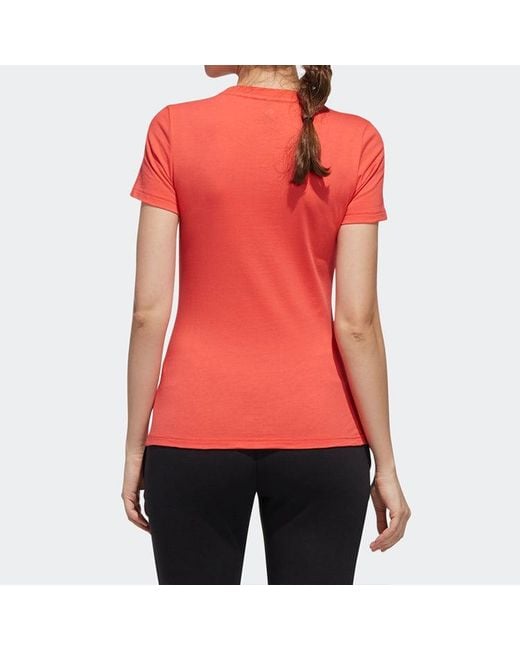 Adidas Pink (Wmns) Sports Stylish Pullover Round Neck Short Sleeve