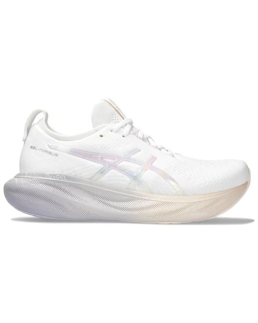 Asics White Gel-nimbus 25