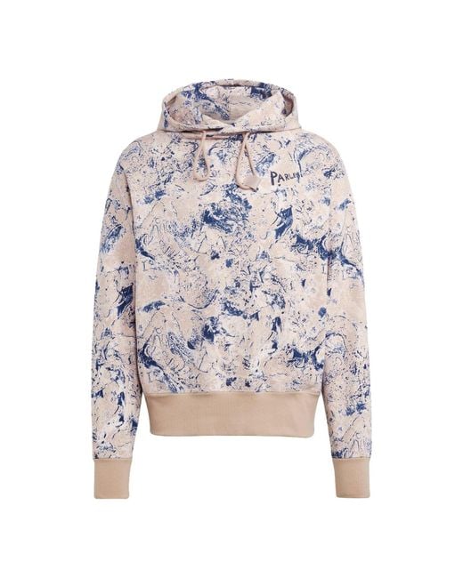 Adidas Gray X Parley All-Over Print Hoodie for men