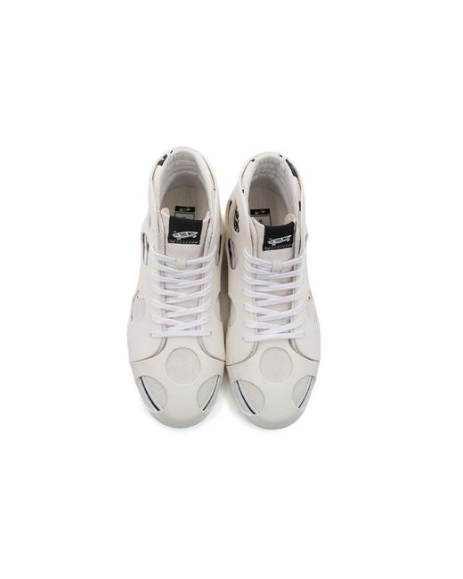 Vans White Sk8-Hi Cage Vlt Lx 'Polka Dot Checkered for men