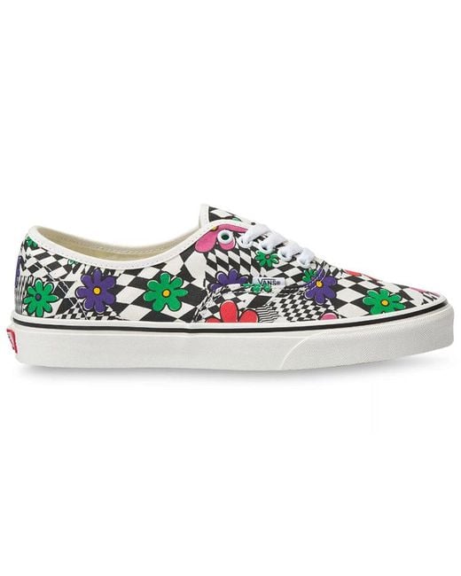 Vans Blue Authentic 'Floral Checkerboard' for men