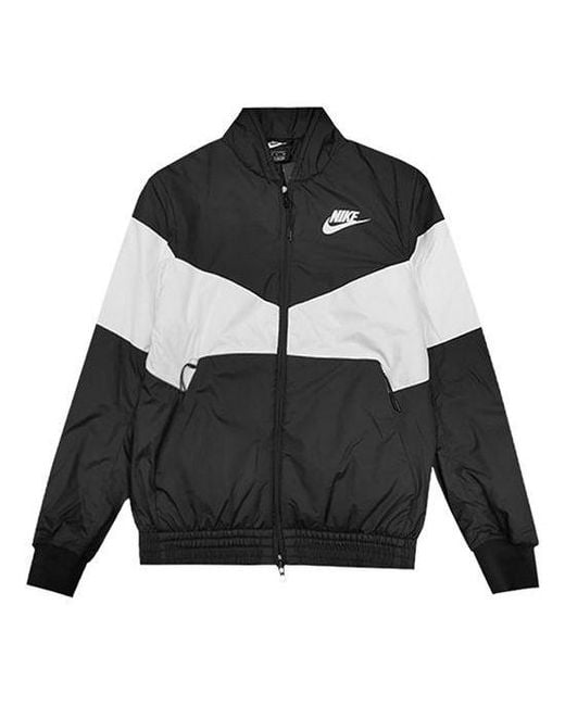 Nike Black Stand Collar Stay Warm Sports Jacket for men