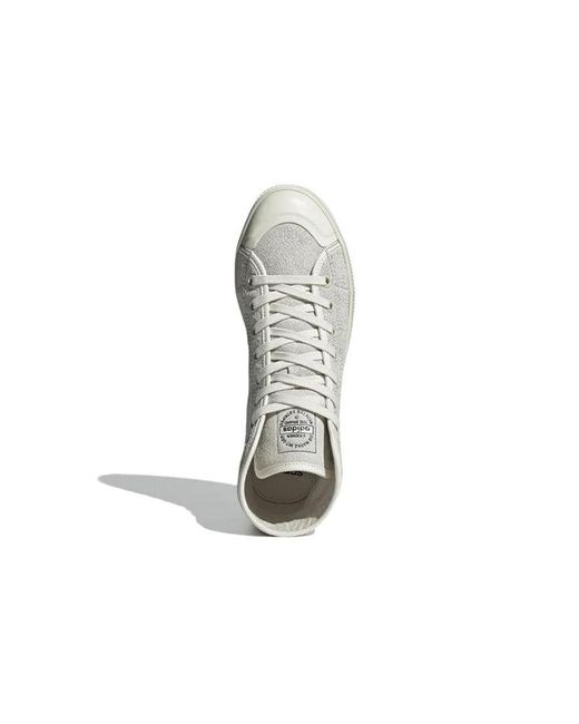 Adidas White Nizza Hi 'Chalk' for men