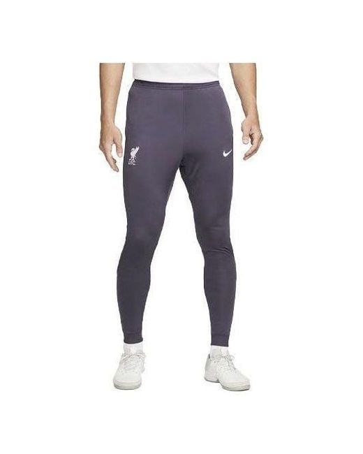 Nike Blue Liverpool Fc Strike Third Dri-Fit Soccer Knit Track Pants for men