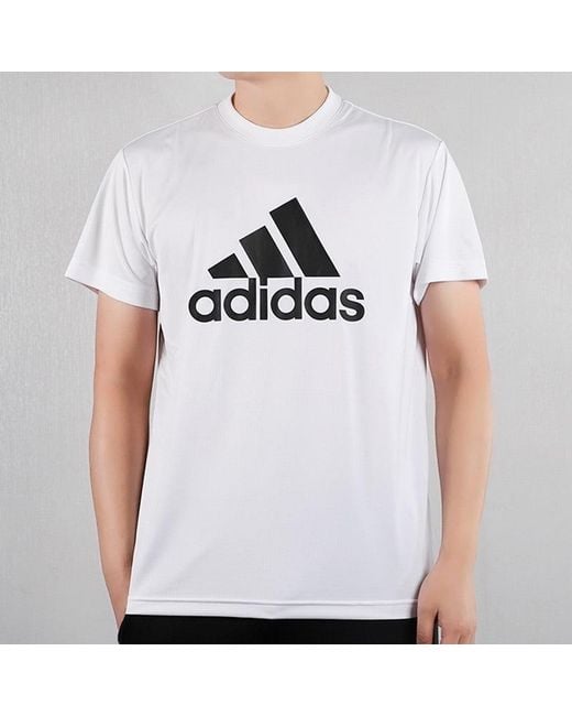 Adidas White M Mh Bos Tee Training Sports Short Sleeve for men