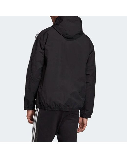 Adidas Black Originals Casual Sports Zipper Hooded Jacket for men