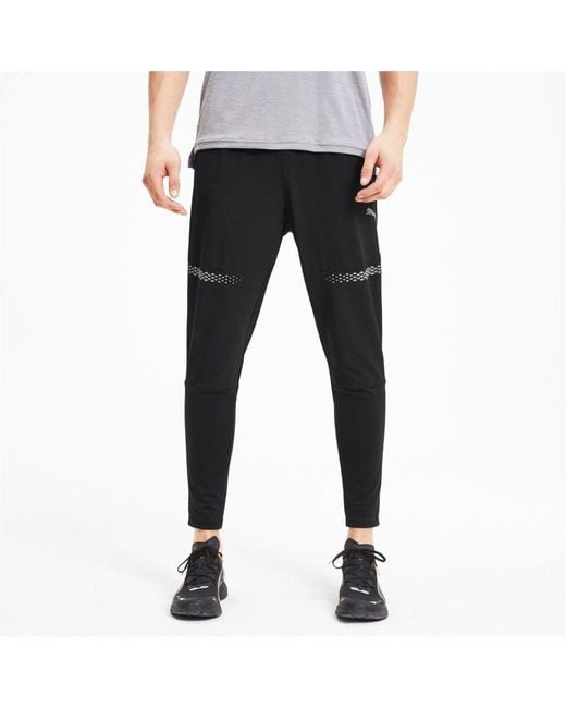 PUMA Black Runner Id Tapered Pants for men