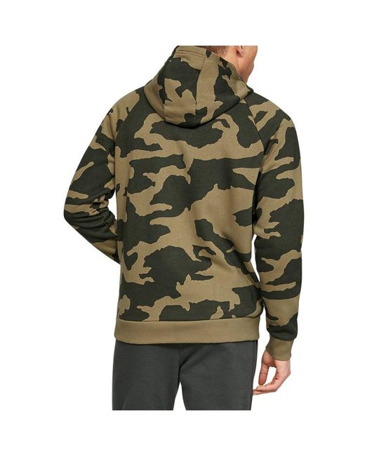 Under Armour Green Camouflage Hooded Cardigan for men