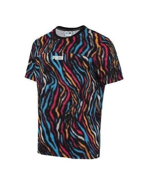 PUMA Blue Wild Pack Aop Tee for men