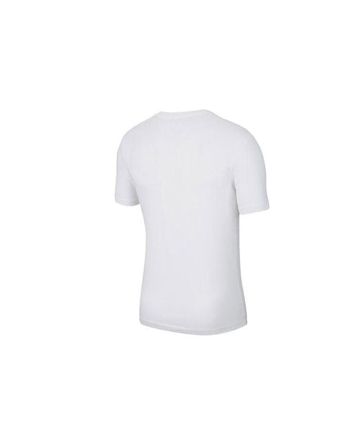 Nike White Casual Sports Round Neck Logo Short Sleeve for men