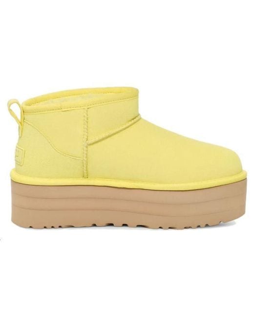 Ugg Yellow (Wmns) Classic Ultra Mini Platform 'Pearfect'
