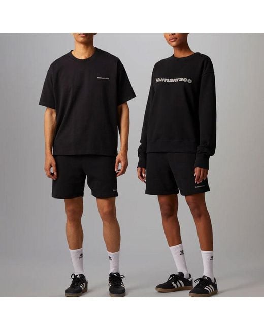 Adidas Black X Pharrell Humanrace Small Logo Shorts for men